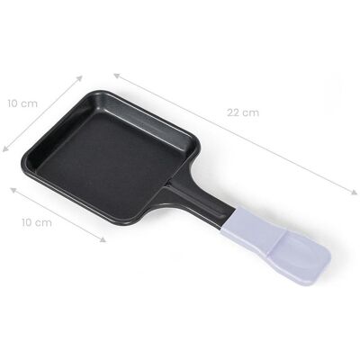 Livoo Set aus 4 Raclette-Caquelons, Zubehör Kochen am Tisch, Schwarz Livoo Set aus 4 Raclette-Caquelons, Zubehör Kochen am Tisch, Schwarz
