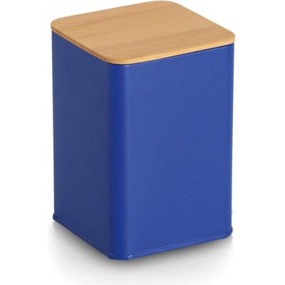 Zeller Present Vorratsdose mit Bambusdeckel, Vorratsbehälter, Blau, Braun Zeller Present Vorratsdose mit Bambusdeckel, Vorratsbehälter, Blau, Braun