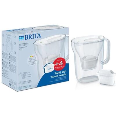 Brita Style Essential +4 MAXTRA PRO PURE PERFORMANCE (weiss), Wasserfilterkanne, Weiss Brita Style Essential +4 MAXTRA PRO PURE PERFORMANCE (weiss), Wasserfilterkanne, Weiss