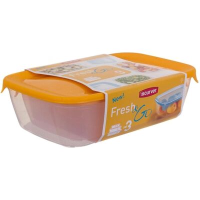 Curver Curver-Set Fresh&Go-Behälter 2L+1L+0,5L /Gelb/Transparent, Vorratsbehälter, Gelb, Transparent Curver Curver-Set Fresh&Go-Behälter 2L+1L+0,5L /Gelb/Transparent, Vorratsbehälter, Gelb, Transparent
