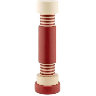 Alessi Twergi Salz/Pfeffermühle aus Buchenholz, Pfeffermühle + Salzmühle, Rot Alessi Twergi Salz/Pfeffermühle aus Buchenholz, Pfeffermühle + Salzmühle, Rot