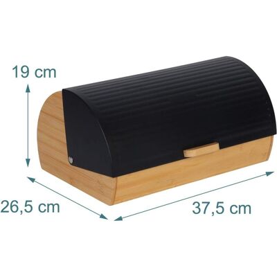 Relaxdays Brotkasten, Brotaufbewahrung, Schwarz, Braun Relaxdays Brotkasten, Brotaufbewahrung, Schwarz, Braun