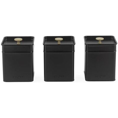 Salter BW14370 Alchemy 3-Piece Canister Set, Black, Vorratsbehälter, Gold, Schwarz Salter BW14370 Alchemy 3-Piece Canister Set, Black, Vorratsbehälter, Gold, Schwarz