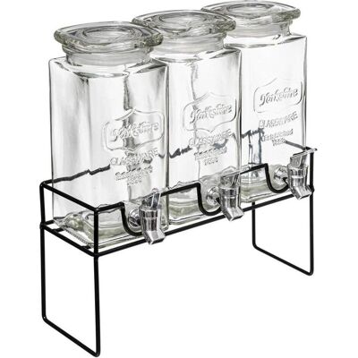 Secret de Gourmet Set von 3 Gläsern mit Hahn, Getränkespender, Transparent Secret de Gourmet Set von 3 Gläsern mit Hahn, Getränkespender, Transparent