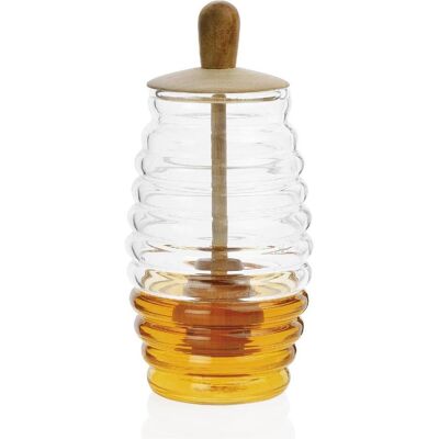 Andrea Honigtopf mit Honigdreher Ø 7.5/ 15 cm, Vorratsbehälter, Transparent Andrea Honigtopf mit Honigdreher Ø 7.5/ 15 cm, Vorratsbehälter, Transparent