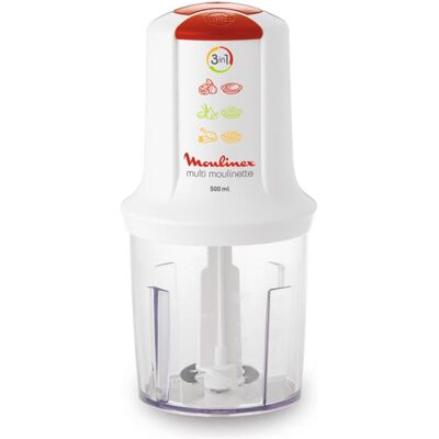 Moulinex Multi Moulinette AT710110 - Hakmolen, Zerkleinerer, Transparent, Weiss, Rot Moulinex Multi Moulinette AT710110 - Hakmolen, Zerkleinerer, Transparent, Weiss, Rot
