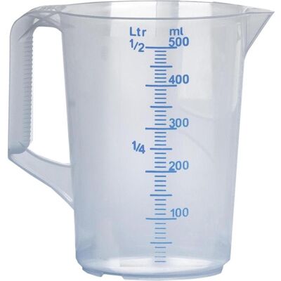 Waca Messkanne in Farbe transparent, 0,5 l, Messbecher, Transparent Waca Messkanne in Farbe transparent, 0,5 l, Messbecher, Transparent