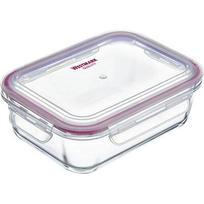 Westmark Glas-Frischhaltedose, 640ml, sb, Vorratsbehälter, Transparent, Rot Westmark Glas-Frischhaltedose, 640ml, sb, Vorratsbehälter, Transparent, Rot