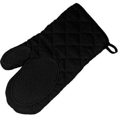 Casativo Ofenhandschuh mit Silikon, Backhandschuhe + Topflappen, Schwarz Casativo Ofenhandschuh mit Silikon, Backhandschuhe + Topflappen, Schwarz