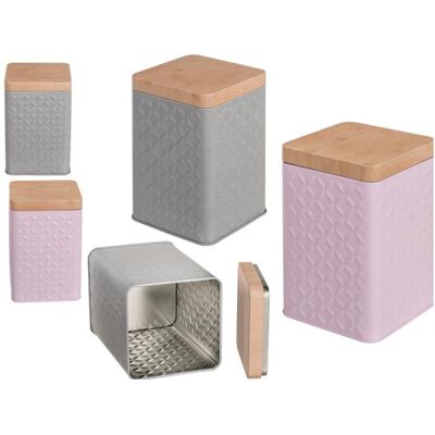 Magni Metall-Dose eckig m.Bambusdeckel 10,7x16cm 102000, Vorratsbehälter, Mehrfarbig Magni Metall-Dose eckig m.Bambusdeckel 10,7x16cm 102000, Vorratsbehälter, Mehrfarbig