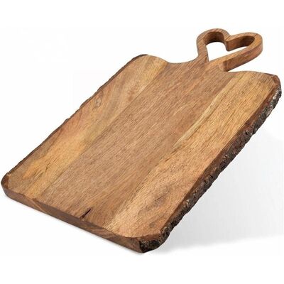 Excellent Houseware MANGO Schneide- und Servierbrett aus Holz, 45 x 25 cm, Schneidebrett, Braun Excellent Houseware MANGO Schneide- und Servierbrett aus Holz, 45 x 25 cm, Schneidebrett, Braun