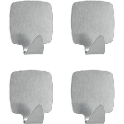 Metaltex, Handtuchhalter + Handtuchhaken, Hafthaken 4er Set Inox quadr. 294512010 Metaltex, Handtuchhalter + Handtuchhaken, Hafthaken 4er Set Inox quadr. 294512010