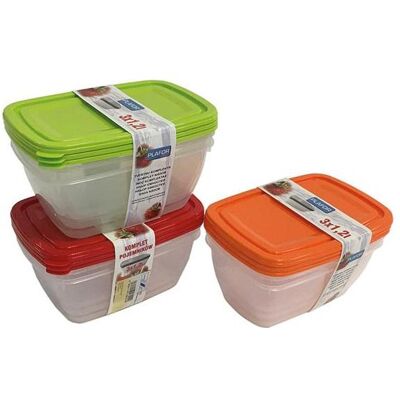 Magni Gefrierdosen 3er Set 1,2 l, Vorratsbehälter, Rot, Grün Magni Gefrierdosen 3er Set 1,2 l, Vorratsbehälter, Rot, Grün