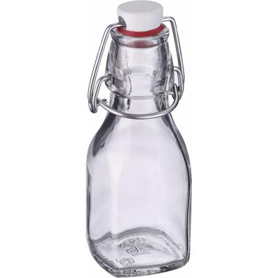 Westmark Bügelverschlussflasche eckig, 125 ml, Einmachgläser, Transparent Westmark Bügelverschlussflasche eckig, 125 ml, Einmachgläser, Transparent