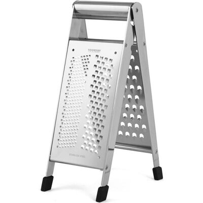 Weis Klappreibe ultrasch fein mittel grob, Küchenreibe, Silber Weis Klappreibe ultrasch fein mittel grob, Küchenreibe, Silber