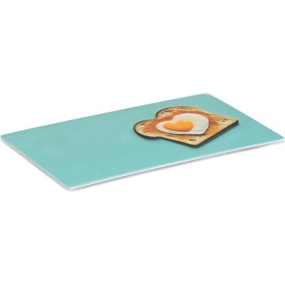 Zeller Present Frühstücksbrettchen Happy Toast 23.3x14.3x0.3 cm, Schneidebrett, Türkis Zeller Present Frühstücksbrettchen Happy Toast 23.3x14.3x0.3 cm, Schneidebrett, Türkis