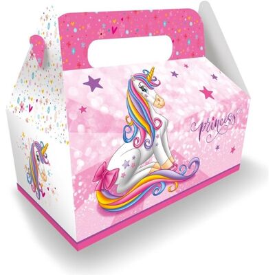 Magni Papier-Lunchbox Einhorn 23x13x12cm, Lunchbox, Mehrfarbig Magni Papier-Lunchbox Einhorn 23x13x12cm, Lunchbox, Mehrfarbig