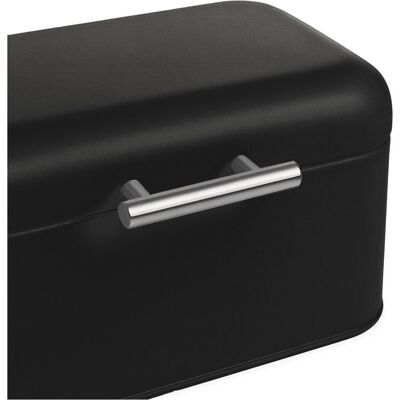 Relaxdays Brotkasten, Brotaufbewahrung, Braun, Silber, Schwarz Relaxdays Brotkasten, Brotaufbewahrung, Braun, Silber, Schwarz