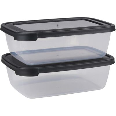 alpina Frischhaltedosen 4er Set 1200ml sortiert, Vorratsbehälter, Schwarz, Transparent, Beige alpina Frischhaltedosen 4er Set 1200ml sortiert, Vorratsbehälter, Schwarz, Transparent, Beige