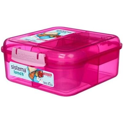 Sistema 1.25L Bento Cube Lunch Pink, Lunchbox, Pink Sistema 1.25L Bento Cube Lunch Pink, Lunchbox, Pink