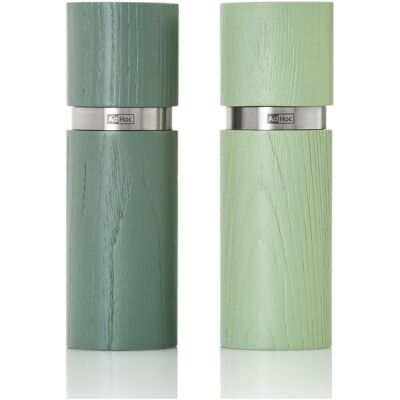 AdHoc Set Pfeffer- und Salzmühle Textura, dark green&light green, CeraCut Ceramic Mahlwerk, Eschenholz la, Pfeffermühle + Salzmühle, Grün, Mehrfarbig AdHoc Set Pfeffer- und Salzmühle Textura, dark green&light green, CeraCut Ceramic Mahlwerk, Eschenholz la, Pfeffermühle + Salzmühle, Grün, Mehrfarbig