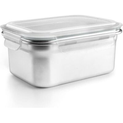 Ibili Lunchbox 669316 Grau Edelstahl rechteckig 1,6 L, Lunchbox, Grau Ibili Lunchbox 669316 Grau Edelstahl rechteckig 1,6 L, Lunchbox, Grau