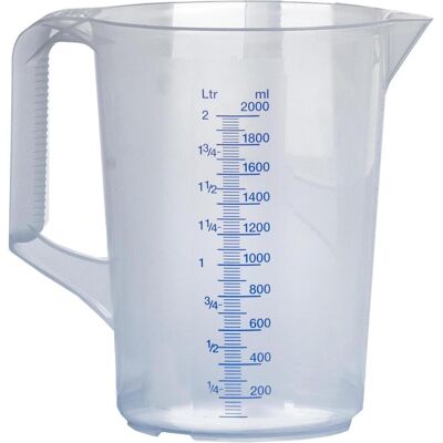 Waca Messkanne in Farbe transparent, 2,0 l, Messbecher, Transparent Waca Messkanne in Farbe transparent, 2,0 l, Messbecher, Transparent