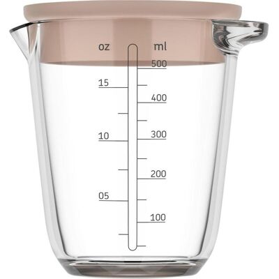 Chalk Glas-Maßbecher 500ml mit Deckel Chalk Glas-Maßbecher 500ml mit Deckel