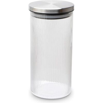 Weis Vorratsdose gerillt1200ml, Vorratsbehälter, Transparent Weis Vorratsdose gerillt1200ml, Vorratsbehälter, Transparent