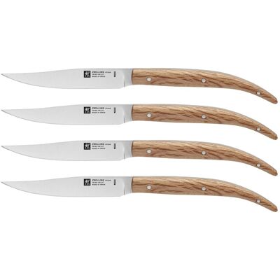 Zwilling Steak Messer 4er-Set, Holm Oak, 100 mm, Besteck, Braun Zwilling Steak Messer 4er-Set, Holm Oak, 100 mm, Besteck, Braun