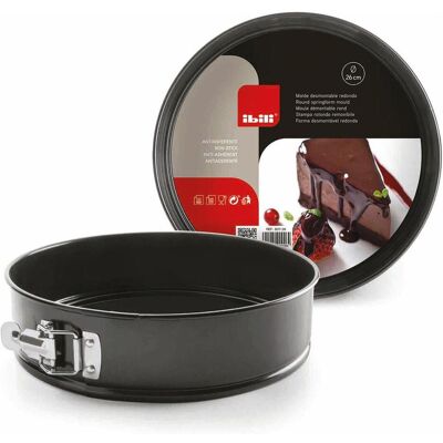 Ibili Springform 18 x 6 cm Perfekt für Kuchen und Desserts, Backform, Schwarz Ibili Springform 18 x 6 cm Perfekt für Kuchen und Desserts, Backform, Schwarz