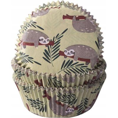 Westmark 80 Muffin Papier-Backförmchen, »Faultier + Punkte«, Backform, Mehrfarbig Westmark 80 Muffin Papier-Backförmchen, »Faultier + Punkte«, Backform, Mehrfarbig