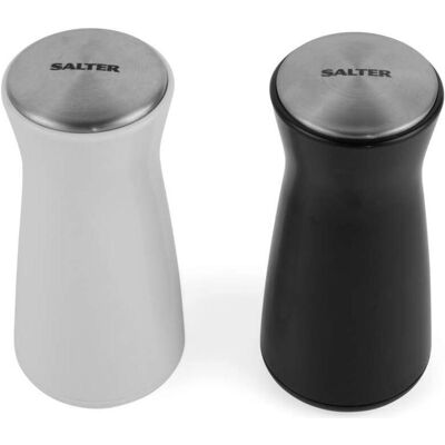Salter BW129471EU7 Gravity Salt & Pepper Shaker Set, Pfeffermühle + Salzmühle, Weiss Salter BW129471EU7 Gravity Salt & Pepper Shaker Set, Pfeffermühle + Salzmühle, Weiss