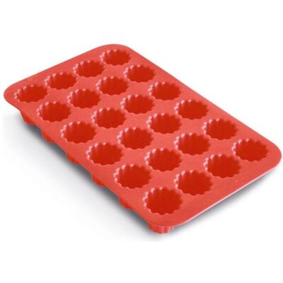Stoneline Mini cupcake tin 24 pieces silicone Juliette 17 x 28.5 x 3.5 cm, Backform, Rot Stoneline Mini cupcake tin 24 pieces silicone Juliette 17 x 28.5 x 3.5 cm, Backform, Rot