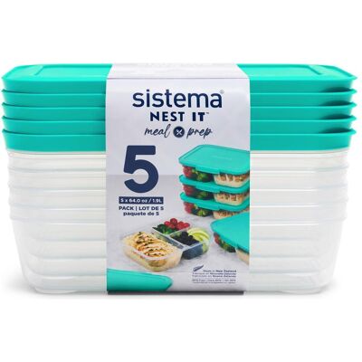 Sistema Nest It, Vorratsbehälter, Türkis Sistema Nest It, Vorratsbehälter, Türkis