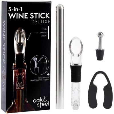Oak & Steel, Wein Zubehör, Premium Weinzubehör Geschenkset 5-in-1 (Weinausgiesser) Oak & Steel, Wein Zubehör, Premium Weinzubehör Geschenkset 5-in-1 (Weinausgiesser)