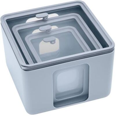 Blim Plus Vorratsdosen Set Quadro Combo XS-S-M PEEK BOX Collection, Vorratsbehälter, Grau, Mehrfarbig, Transparent Blim Plus Vorratsdosen Set Quadro Combo XS-S-M PEEK BOX Collection, Vorratsbehälter, Grau, Mehrfarbig, Transparent