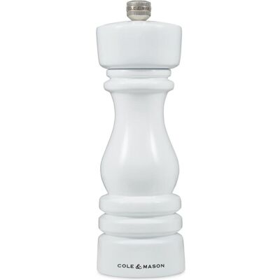 Cole & Mason London Weiss Glanz, Pfeffermühle + Salzmühle, Weiss Cole & Mason London Weiss Glanz, Pfeffermühle + Salzmühle, Weiss