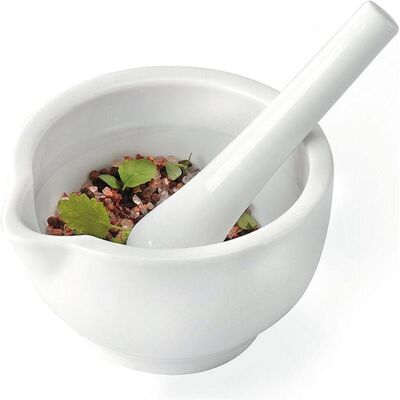 Gefu G89084 Mörser - Langlebiges Porzellan, 10cm, Weiß - Mörser Gefu G89084 Mörser - Langlebiges Porzellan, 10cm, Weiß - Mörser