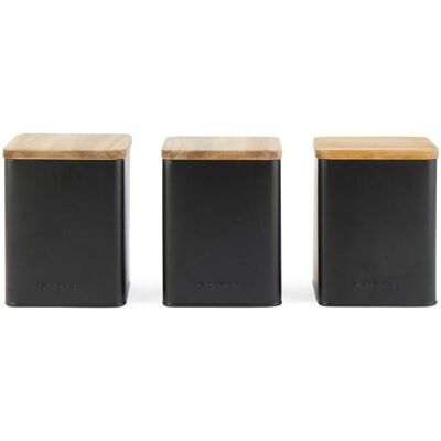 Salter BW12898EU7 Toronto 3-Piece Canister Set Black, Vorratsbehälter, Schwarz Salter BW12898EU7 Toronto 3-Piece Canister Set Black, Vorratsbehälter, Schwarz