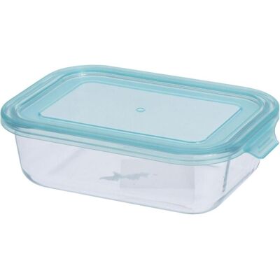Excellent Houseware Frischhaltedose aus Borosilikat-Glas, Vorratsschale, 630 ml, Vorratsbehälter, Transparent, Blau Excellent Houseware Frischhaltedose aus Borosilikat-Glas, Vorratsschale, 630 ml, Vorratsbehälter, Transparent, Blau