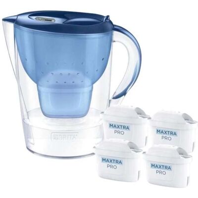 Brita Dzbanek filtrujący Marella+4wkłady MaxtraProPP (2 4l niebieski), Wasserfilterkanne, Blau Brita Dzbanek filtrujący Marella+4wkłady MaxtraProPP (2 4l niebieski), Wasserfilterkanne, Blau