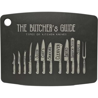 Jade Schneidbrett The Butchers Guide, Schneidebrett, Schwarz Jade Schneidbrett The Butchers Guide, Schneidebrett, Schwarz