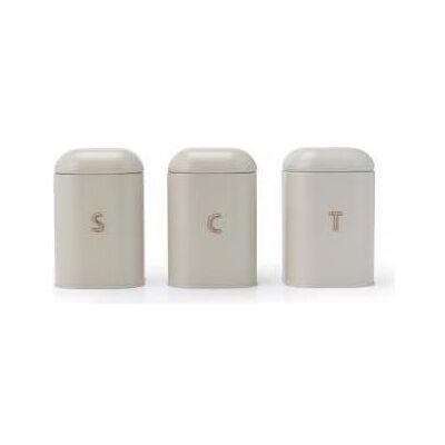 Salter BW13729OEU7 Pebble 3-Piece Canister Set Stone, Vorratsbehälter, Bronze, Grau, Beige Salter BW13729OEU7 Pebble 3-Piece Canister Set Stone, Vorratsbehälter, Bronze, Grau, Beige