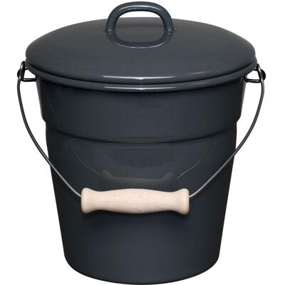 Riess Email Allzweckeimer mit Deckel 20cm 3,5L DARK GREY, Abfalleimer, Grau Riess Email Allzweckeimer mit Deckel 20cm 3,5L DARK GREY, Abfalleimer, Grau
