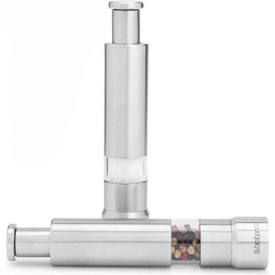 Brabantia Mühle, Pfeffermühle + Salzmühle, Transparent, Silber Brabantia Mühle, Pfeffermühle + Salzmühle, Transparent, Silber