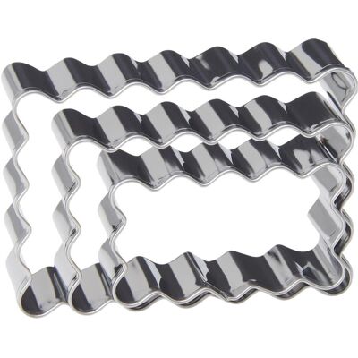 Patisse Set Edelstahl-Rechteck-Ausstechformen 3-teilig, Ausstechformen, Silber Patisse Set Edelstahl-Rechteck-Ausstechformen 3-teilig, Ausstechformen, Silber