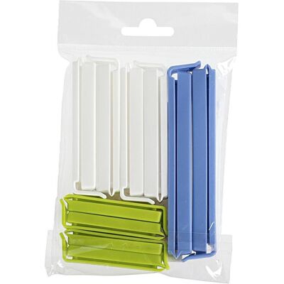 Wüllner & kaiser Beutelverschlussclip, Lebensmittelverpackung, Grün, Weiss, Blau Wüllner & kaiser Beutelverschlussclip, Lebensmittelverpackung, Grün, Weiss, Blau