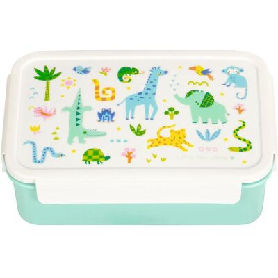 A Little Lovely Company Lunchbox, Lunchbox, Grün, Mehrfarbig, Weiss A Little Lovely Company Lunchbox, Lunchbox, Grün, Mehrfarbig, Weiss