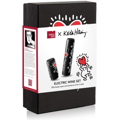 Vacu Vin, Wein Zubehör, Elektrisches Weinöffner-Set Keith Haring Vacu Vin, Wein Zubehör, Elektrisches Weinöffner-Set Keith Haring